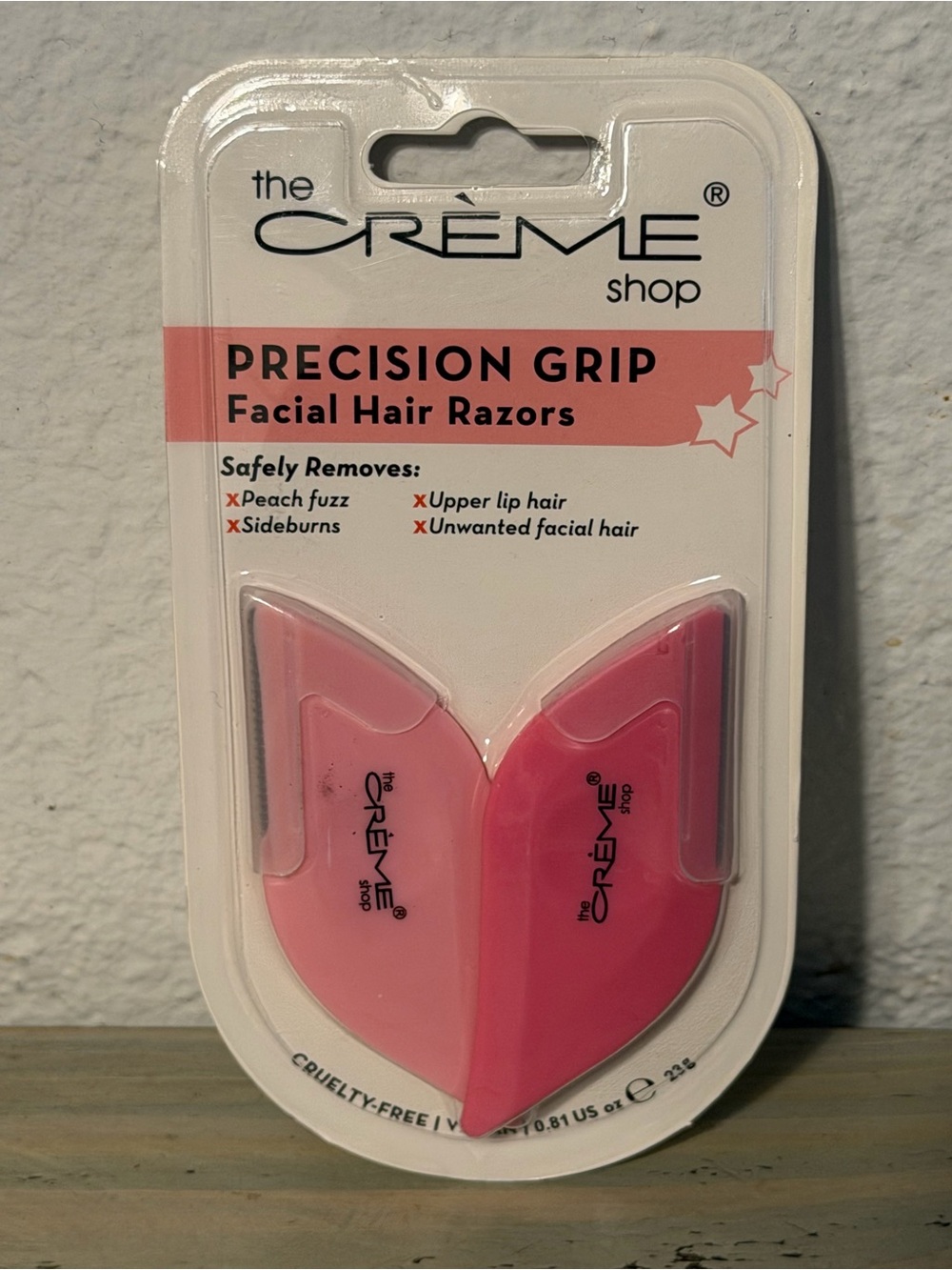 The Crème Shop Precision Grip Facial Hair Razors - Pink Duo